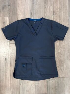 Carhartt Blue V-Neck Scrub Top